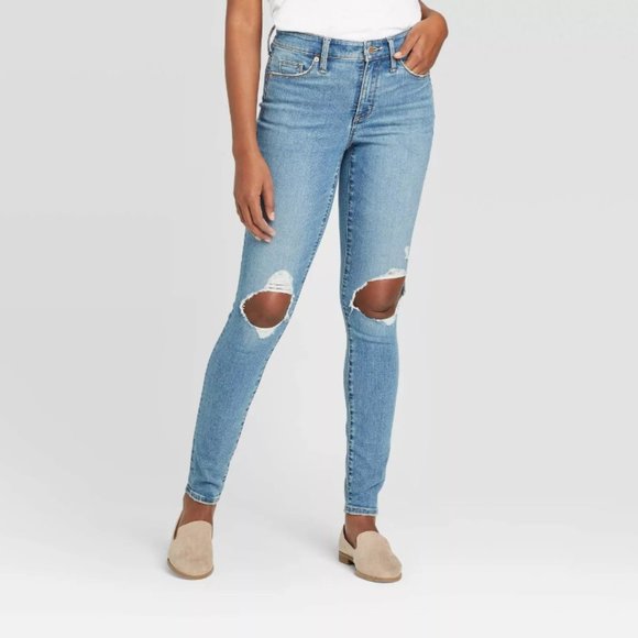 Universal Thread Denim - Universal Thread Distressed Skinny Jeans S…